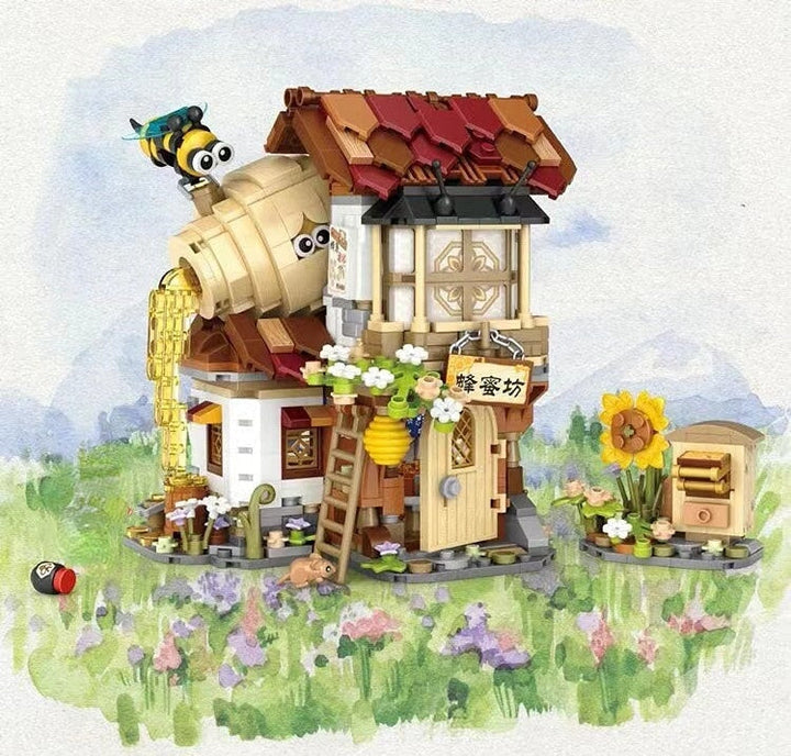 BowLift | Ancient Honey Bee & Bacon Shops Micro Building Set Collection