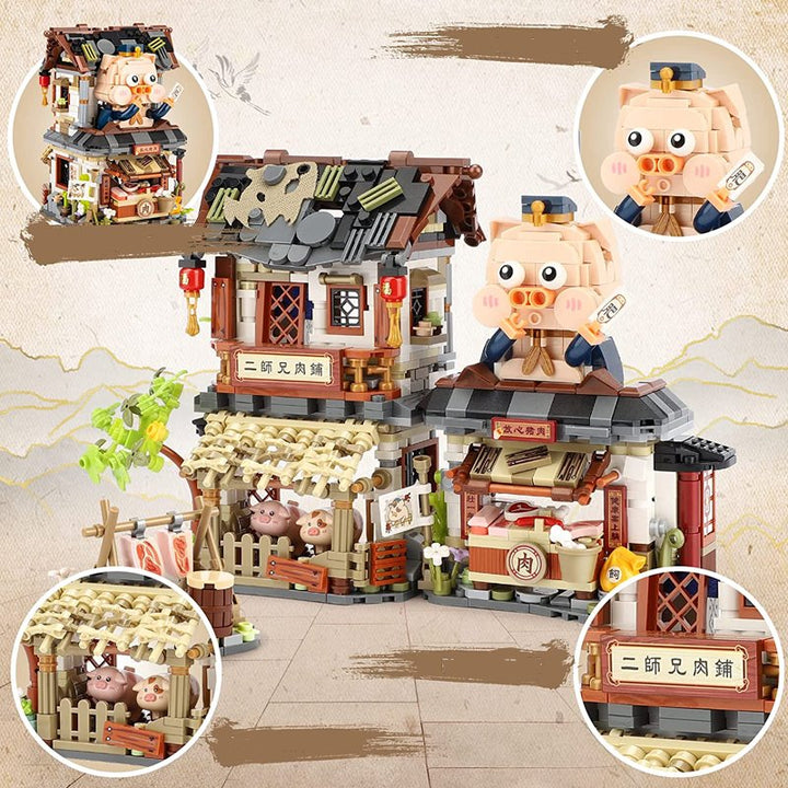BowLift | Ancient Honey Bee & Bacon Shops Micro Building Set Collection