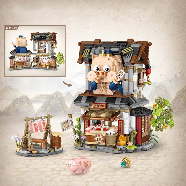 BowLift | Ancient Honey Bee & Bacon Shops Micro Building Set Collection