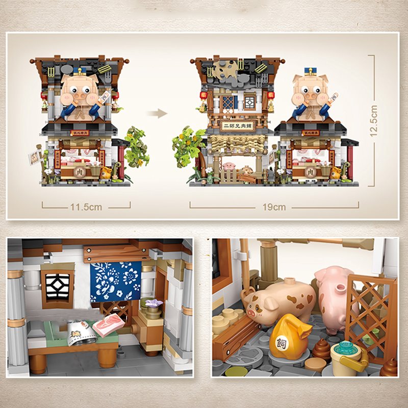 BowLift | Ancient Honey Bee & Bacon Shops Micro Building Set Collection