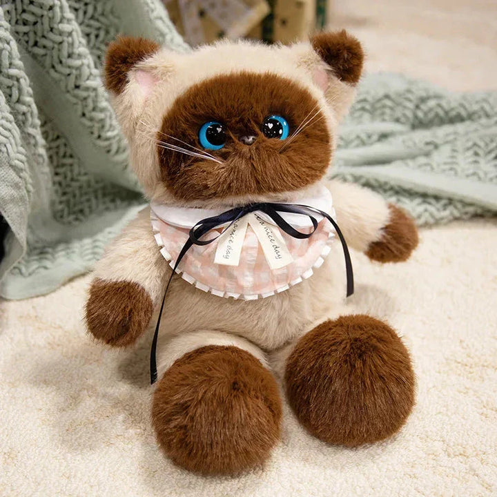 BowLift | Big-eyed Calico Siamese Cat Plush Friends