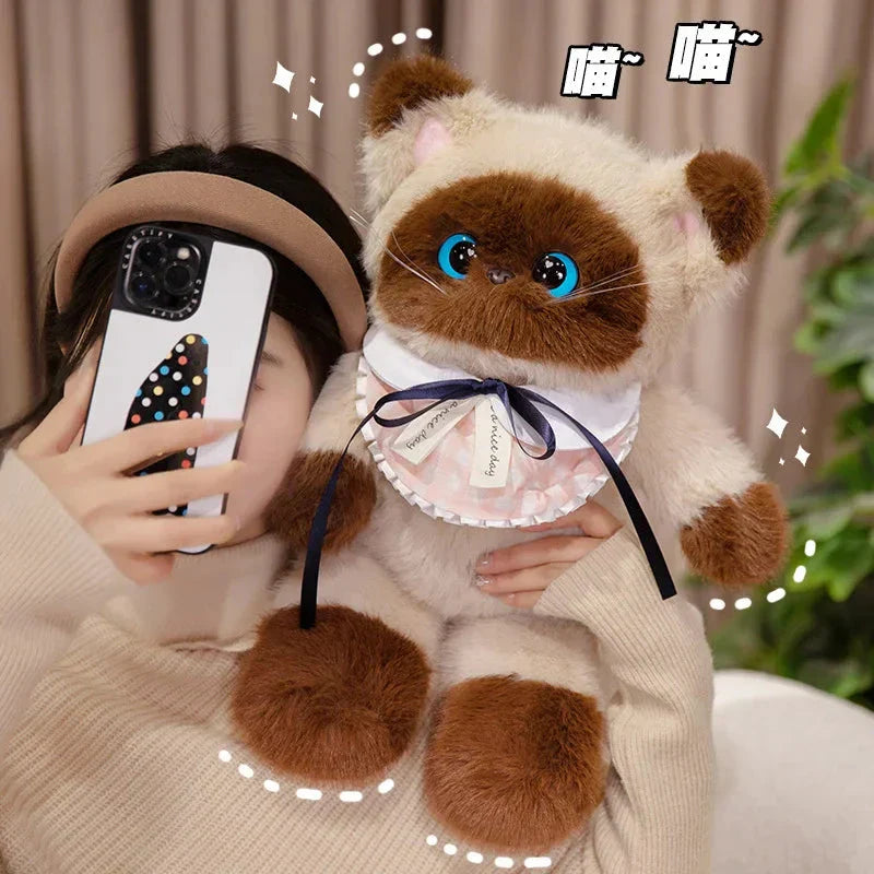 BowLift | Big-eyed Calico Siamese Cat Plush Friends