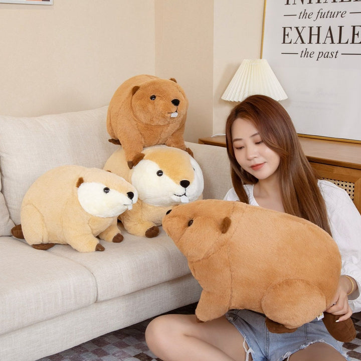 BowLift | Billy & Willy the Fluffy Brown Beaver Plushie