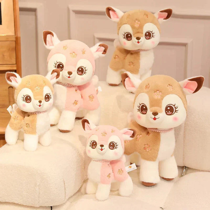 BowLift | Blossom & Maple Kawaii Pink Brown Deer Plushies