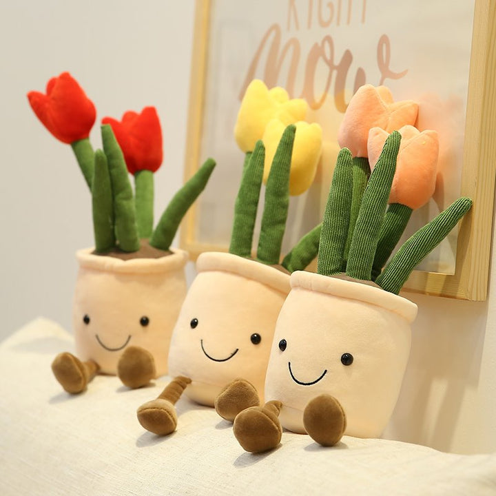 BowLift | Bubbly Tulip Flower Pot Plush