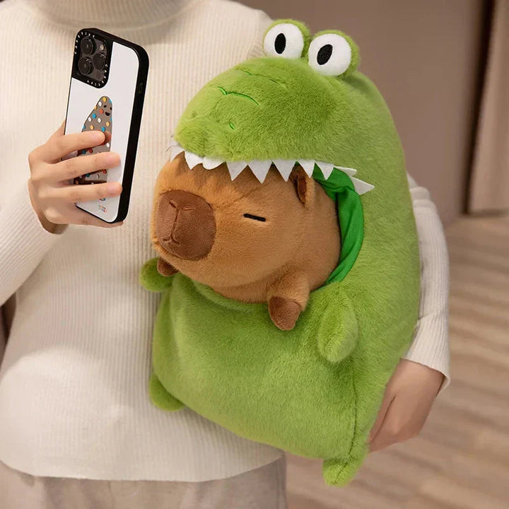 BowLift | Capybara Green Dinosaur Outfit Plushie