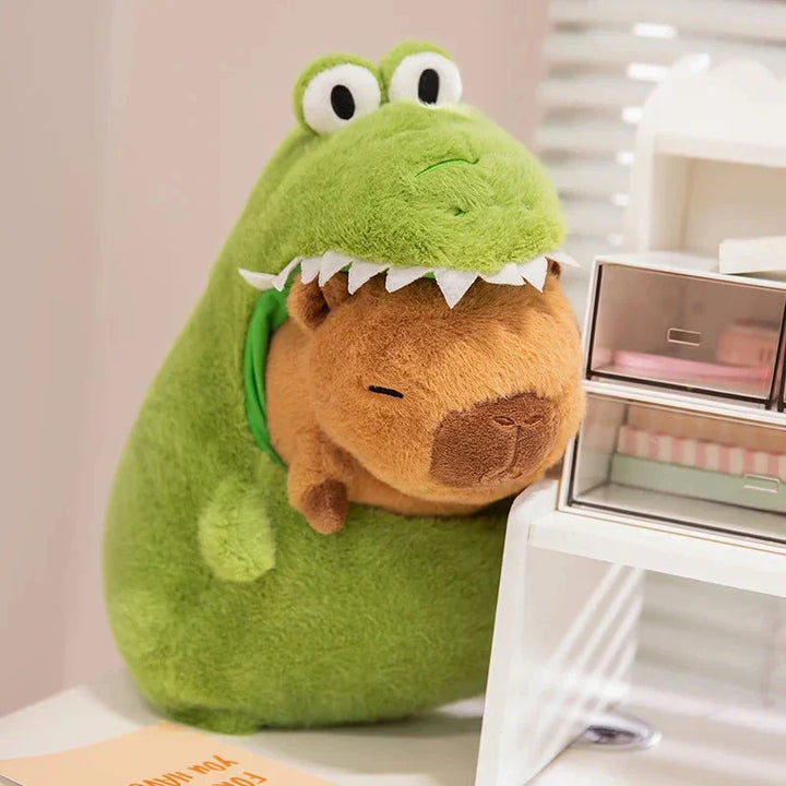 BowLift | Capybara Green Dinosaur Outfit Plushie