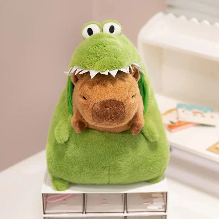 BowLift | Capybara Green Dinosaur Outfit Plushie