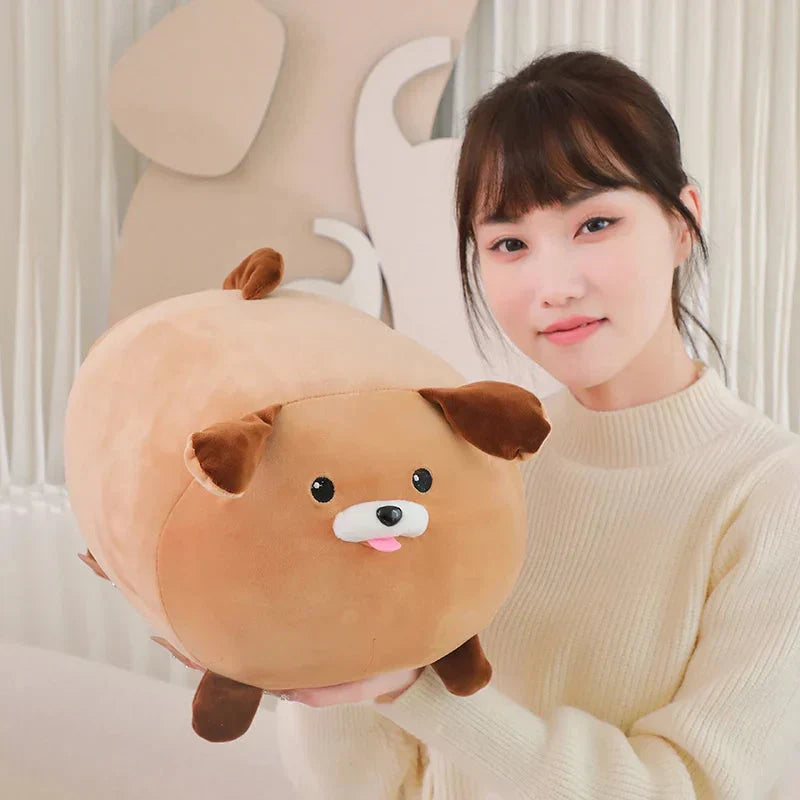 BowLift | Cheerful White Brown Dog Plushies