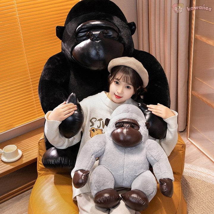 BowLift | Chunky Black Silver Gorilla Ape Plushies