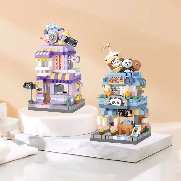 BowLift | City View Ice Cream Panda Cafes Flower Camera Shops Micro Building Sets