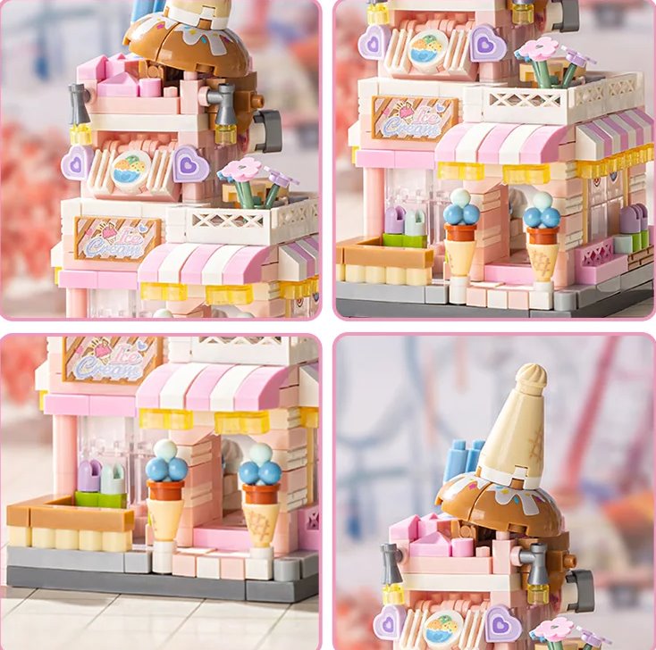 BowLift | City View Ice Cream Panda Cafes Flower Camera Shops Micro Building Sets