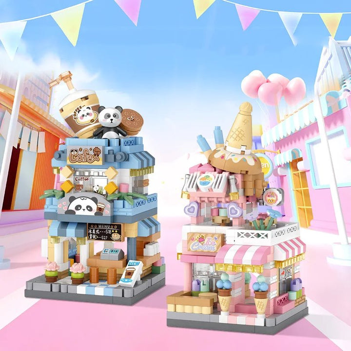 BowLift | City View Ice Cream Panda Cafes Flower Camera Shops Micro Building Sets