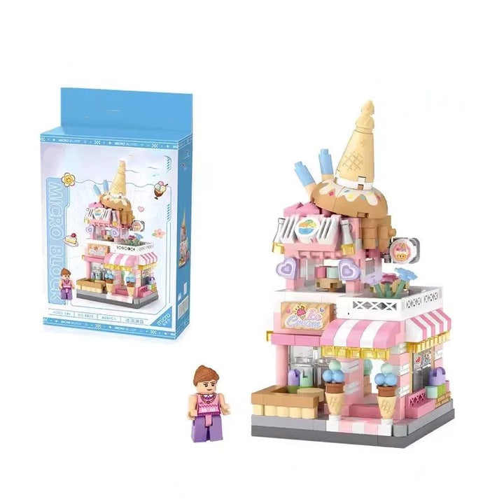 BowLift | City View Ice Cream Panda Cafes Flower Camera Shops Micro Building Sets