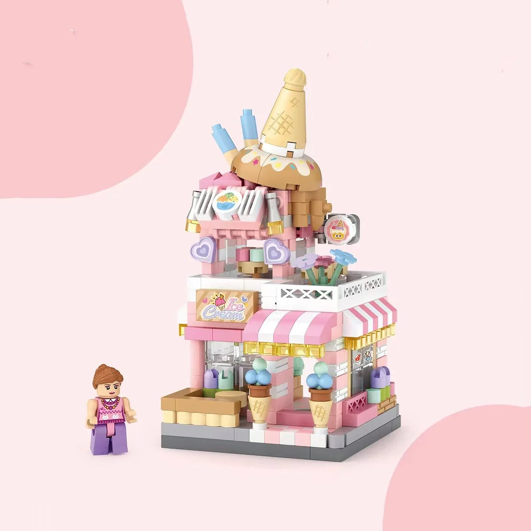 BowLift | City View Ice Cream Panda Cafes Flower Camera Shops Micro Building Sets