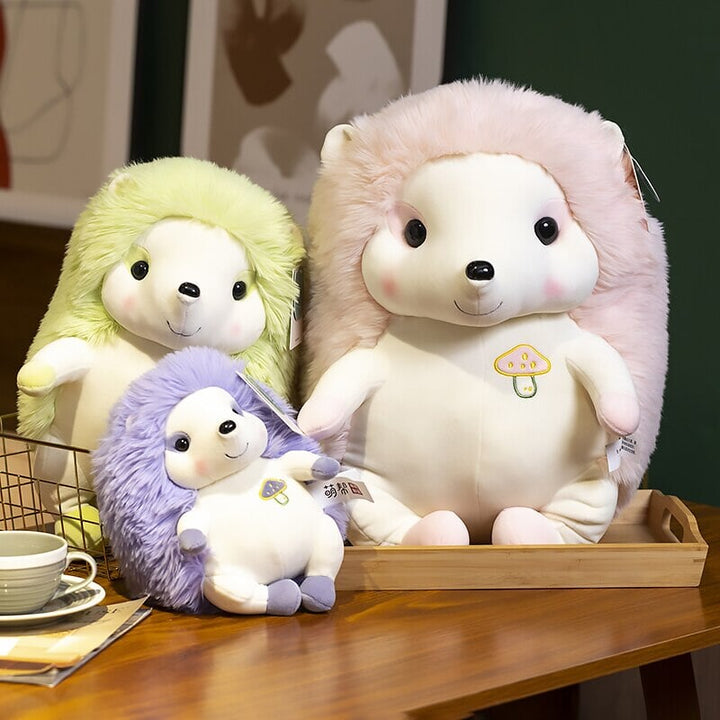 BowLift | Colorful Sitting Hedgehog Family Plushies