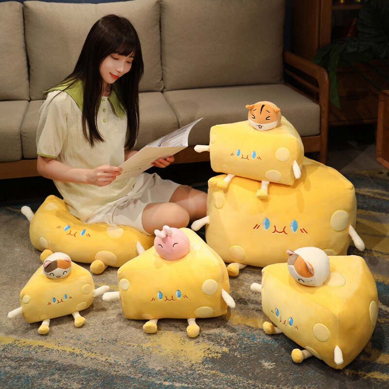 BowLift | Cute Cheese Block Plushie
