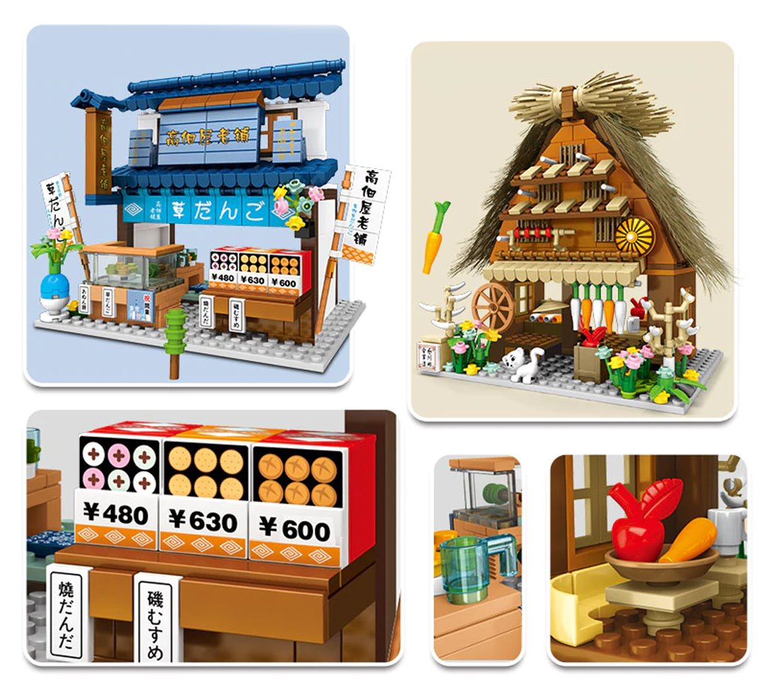 BowLift | Shirakawa-go Dori Street Japanese Stores Building Sets - Limited Stock
