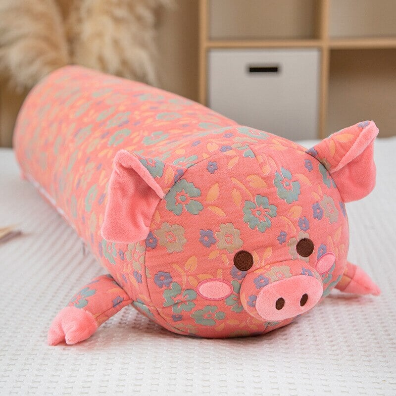 BowLift | Floral Embroidered Pig Long Snuggle Buddy