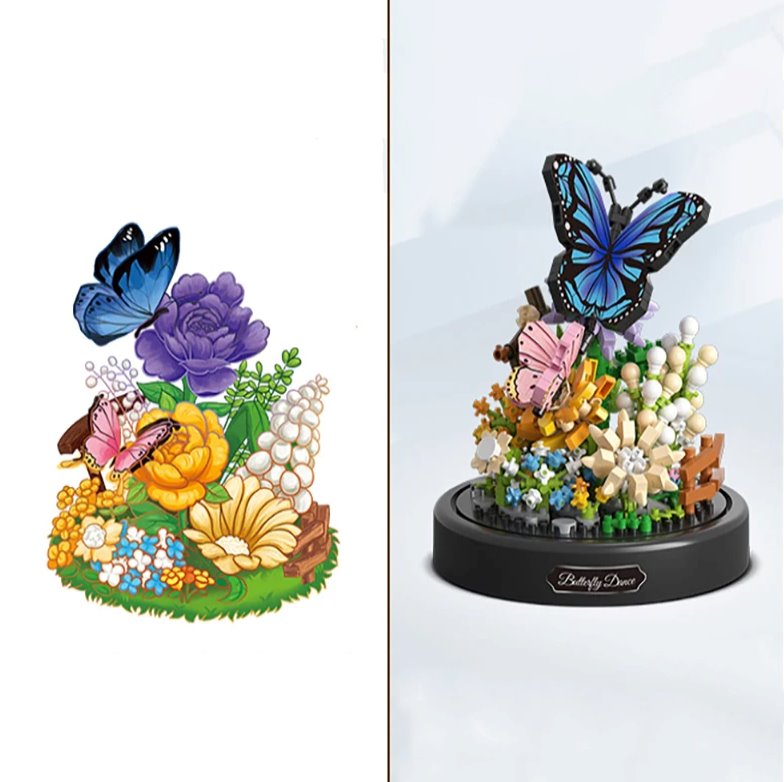 BowLift | Flowers Insects Butterfly Bee Nano Building Blocks
