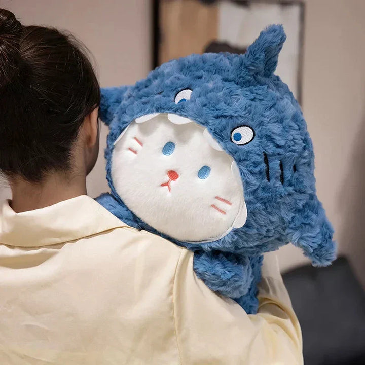 BowLift | Fluffy Dog & Cat in Shark Outfit Plushie