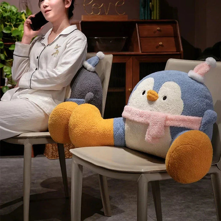 BowLift | Fluffy Penguin Backrest Cushion Pillow Seat