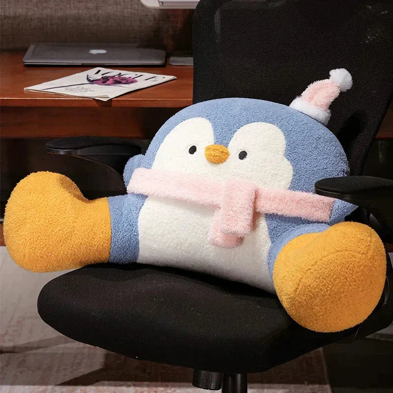 BowLift | Fluffy Penguin Backrest Cushion Pillow Seat