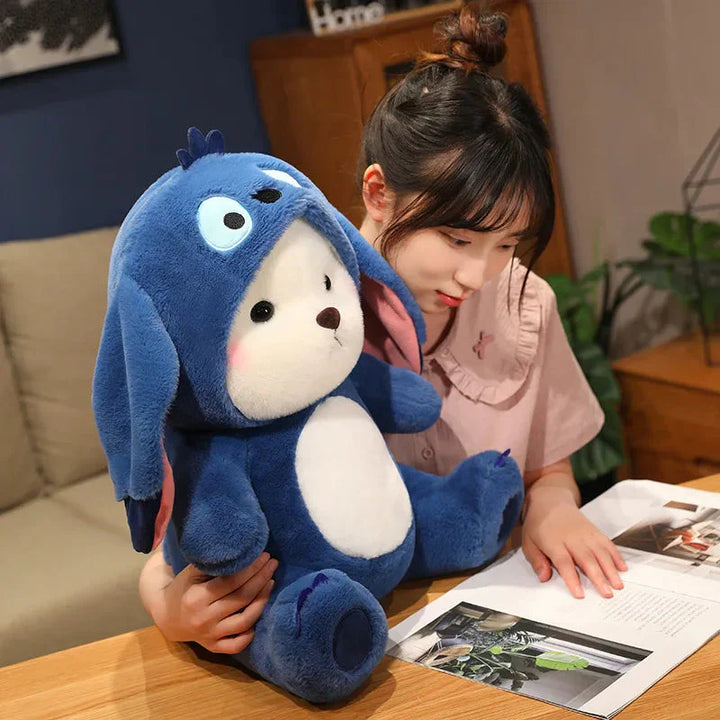 BowLift | Fluffy White Bear Donkey Outfit Plushie