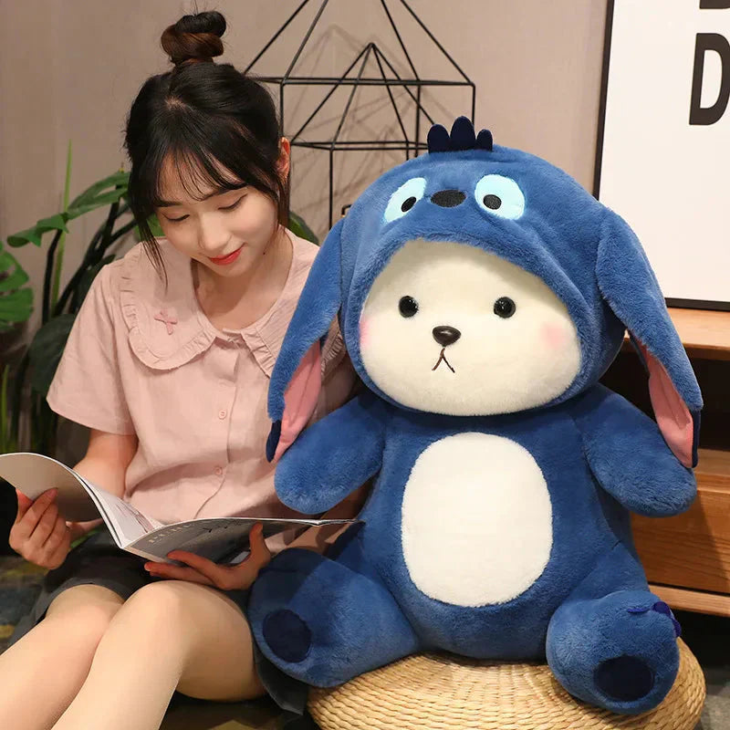 BowLift | Fluffy White Bear Donkey Outfit Plushie