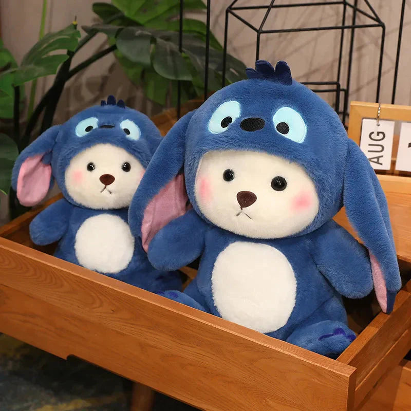 BowLift | Fluffy White Bear Donkey Outfit Plushie