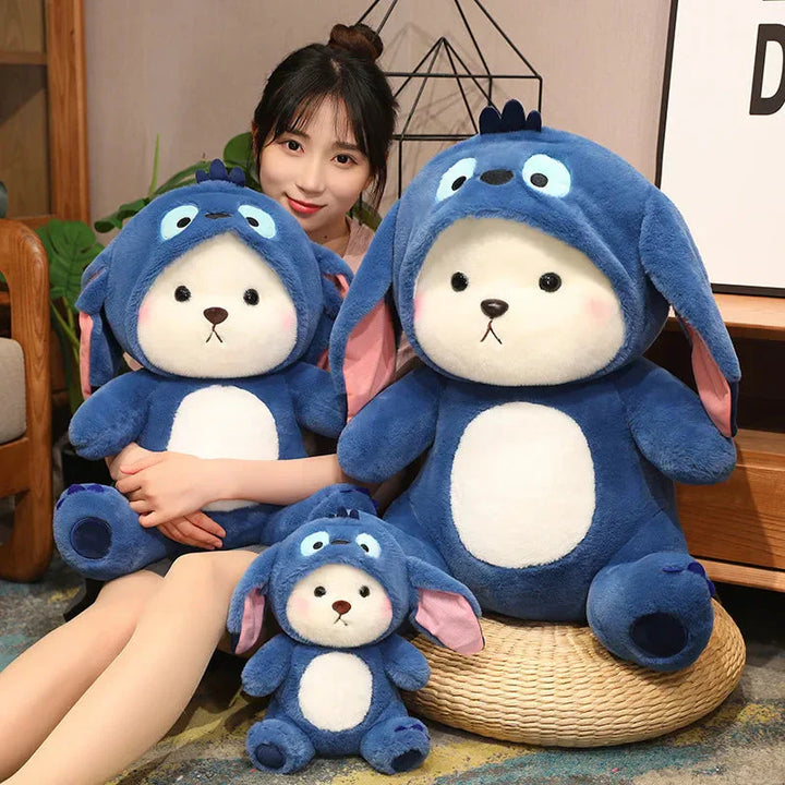 BowLift | Fluffy White Bear Donkey Outfit Plushie