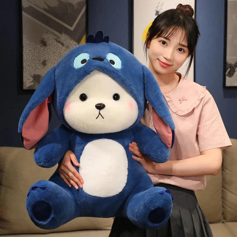 BowLift | Fluffy White Bear Donkey Outfit Plushie