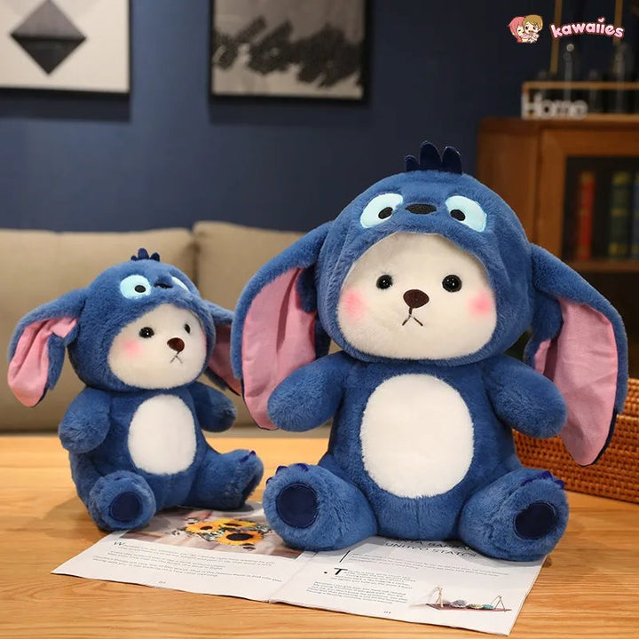 BowLift | Fluffy White Bear Donkey Outfit Plushie