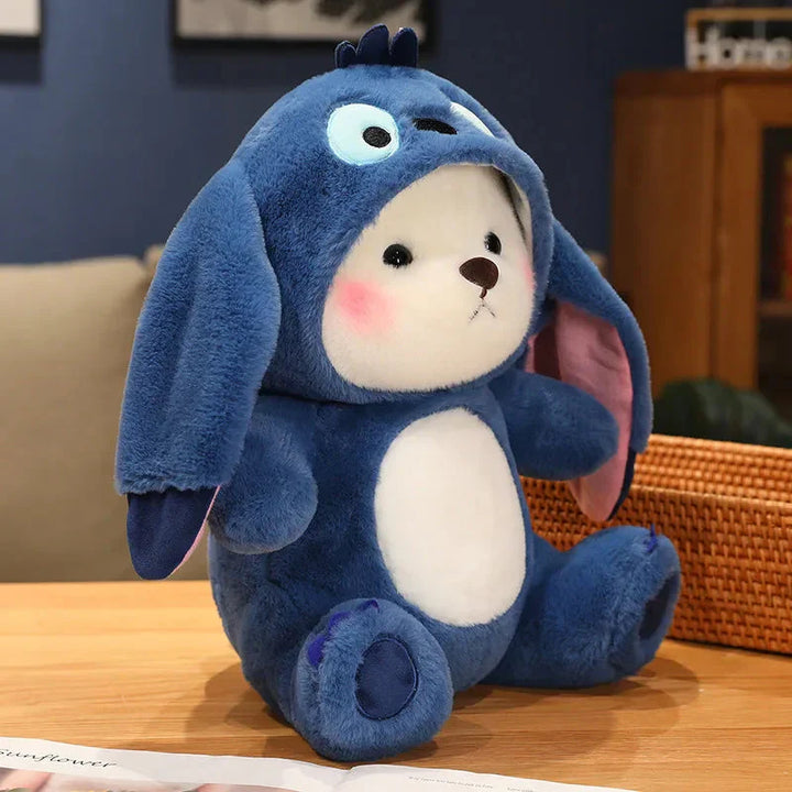 BowLift | Fluffy White Bear Donkey Outfit Plushie