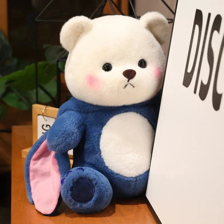 BowLift | Fluffy White Bear Donkey Outfit Plushie