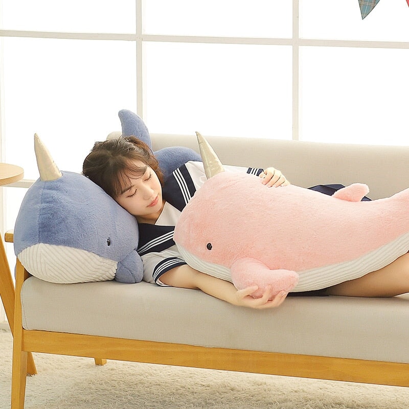 BowLift | Giant Blue Pink Narwhal Plushies