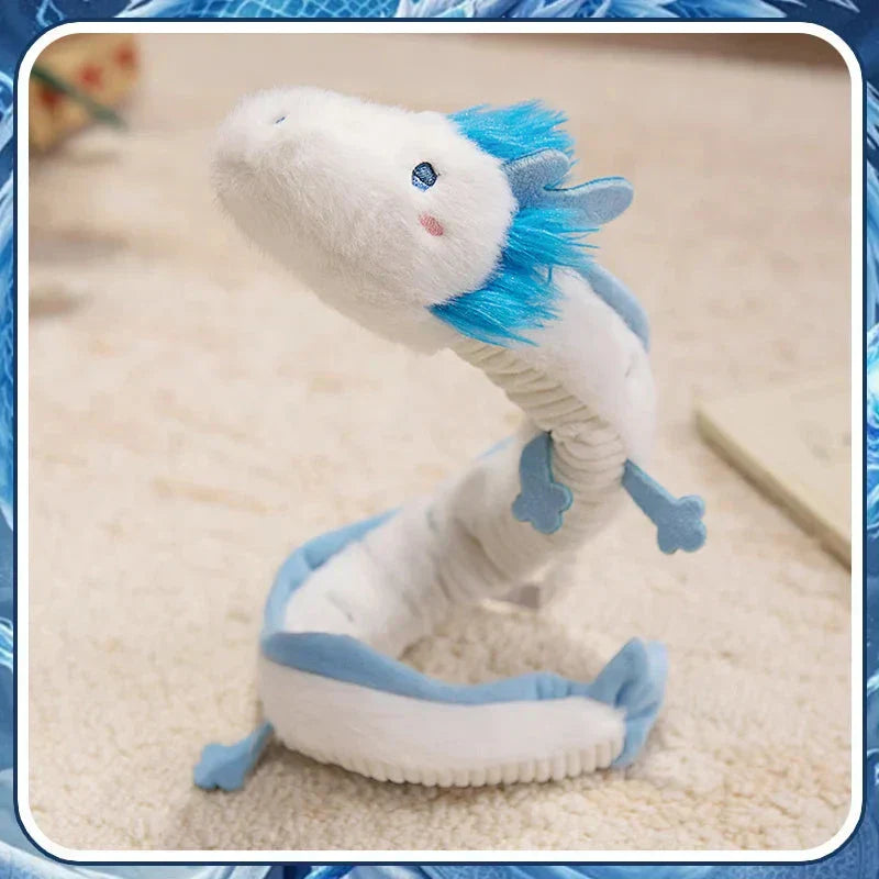 BowLift | Haku the Long White Blue Dragon Plush