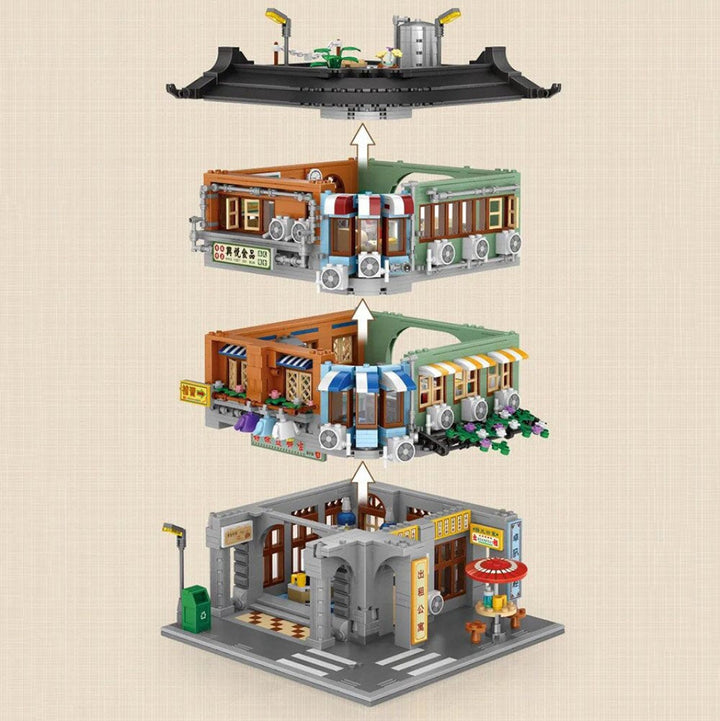 BowLift | Hong Kong Street Apartment & Pharmacy Micro Building Blocks