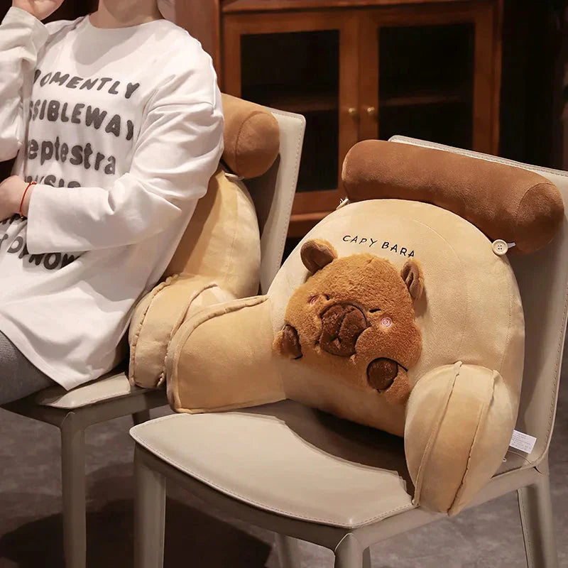 BowLift | Huge Capybara Cushion Plush Backrest Seat