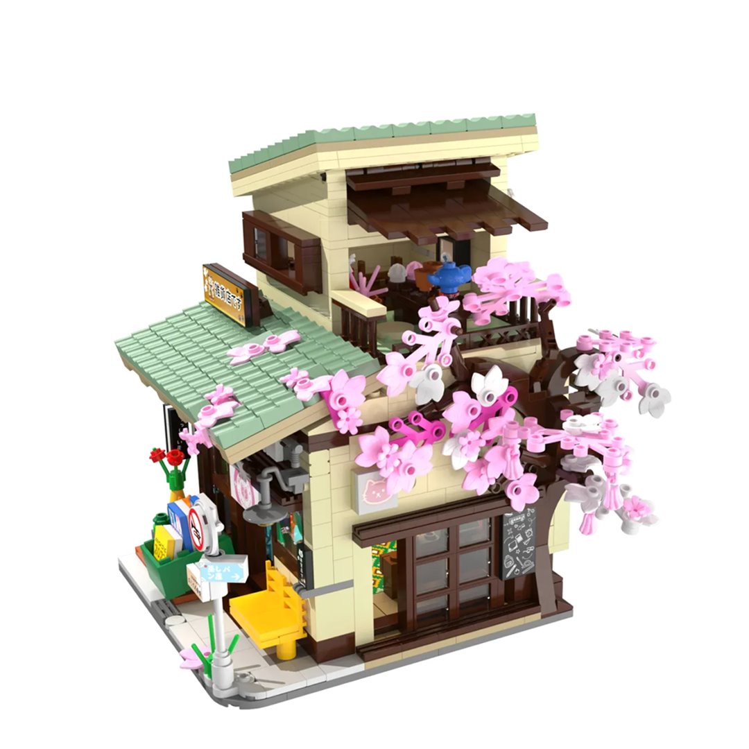 BowLift | Japanese Grocery Sakura Tree Shop Building Set