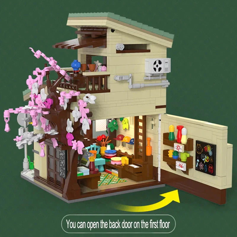BowLift | Japanese Grocery Sakura Tree Shop Building Set