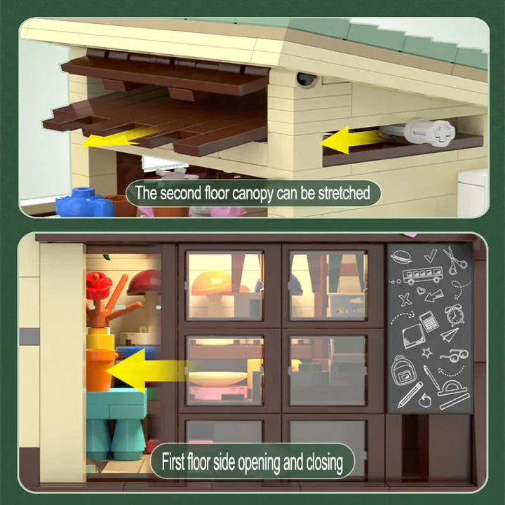 BowLift | Japanese Grocery Sakura Tree Shop Building Set
