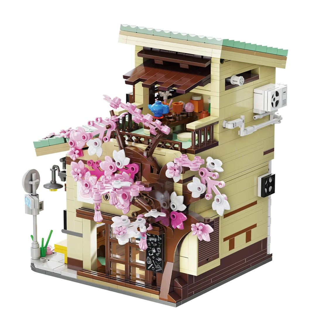 BowLift | Japanese Grocery Sakura Tree Shop Building Set