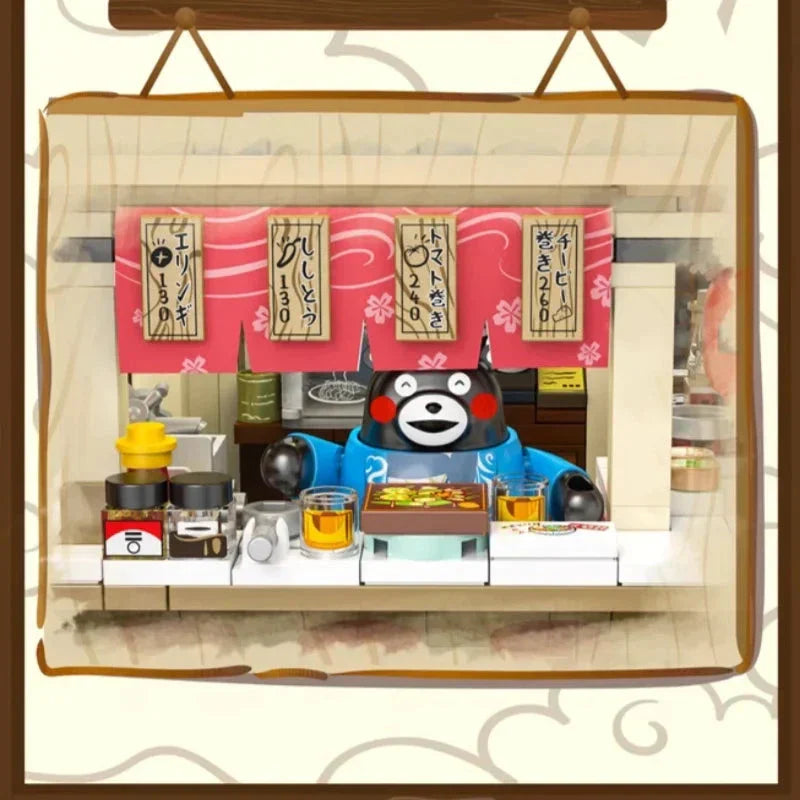 BowLift | Japanese Kumamoto Bear Restaurant Micro Building Set