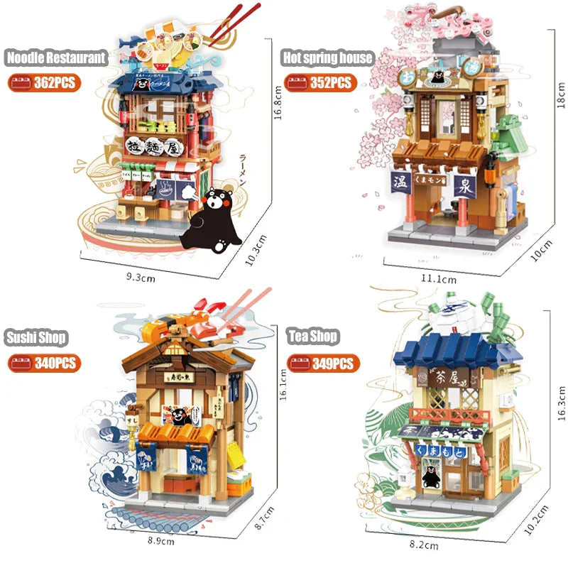 BowLift | Japanese-themed Ramen Hot Spring Sushi Tea Micro Building Sets