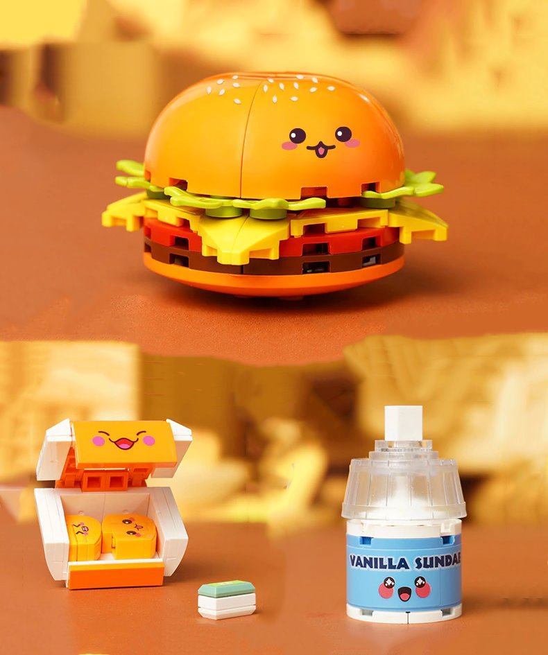 BowLift | Juicy Burger Meal with Yummy Sweet Dessert Micro Sets