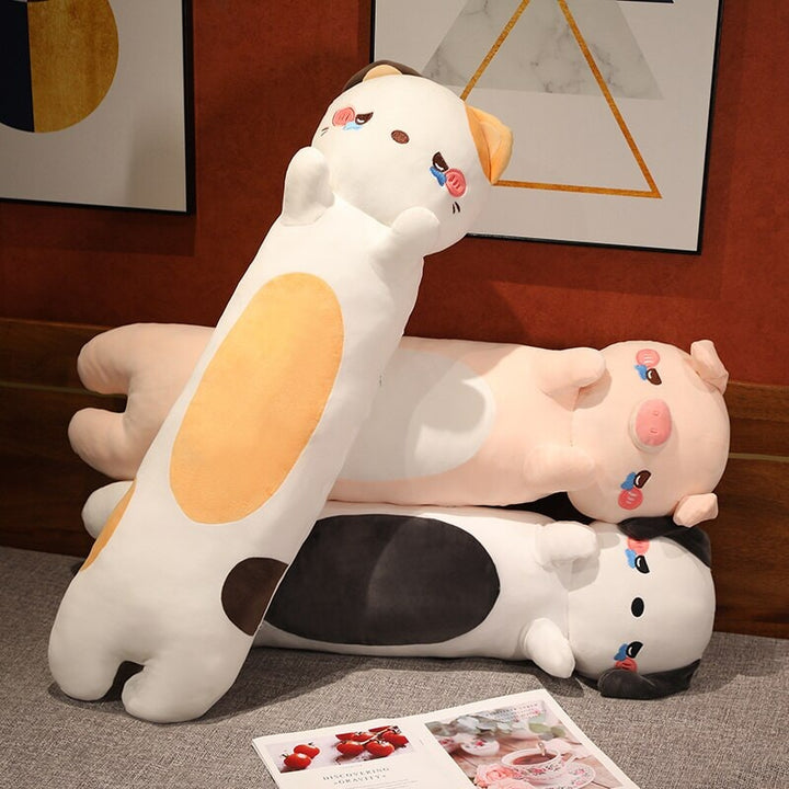 BowLift | Kawaii 100cm Long Snuggly Dog Cat Pig Plushie Collection