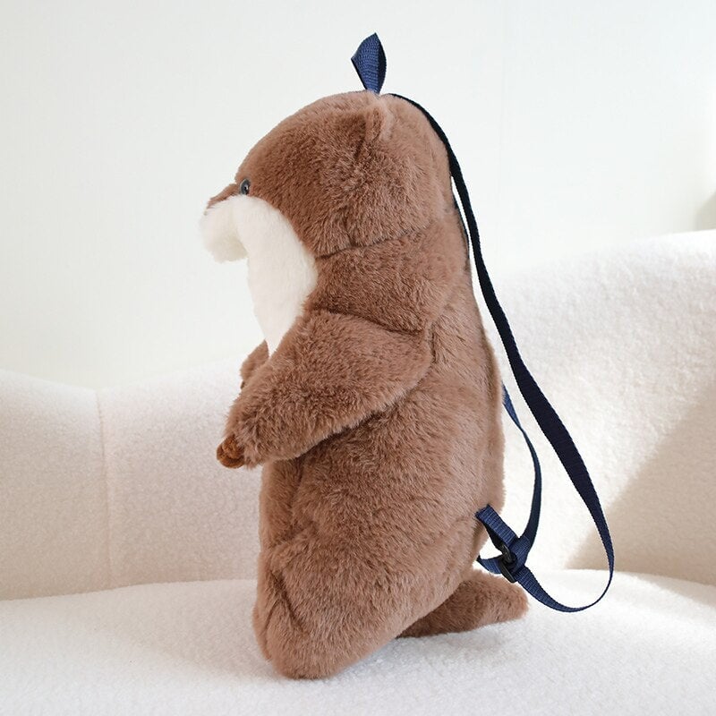 BowLift | Kawaii Brown Otter Backpack Plushie
