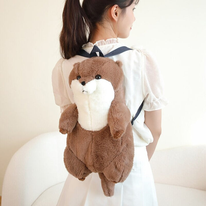 BowLift | Kawaii Brown Otter Backpack Plushie