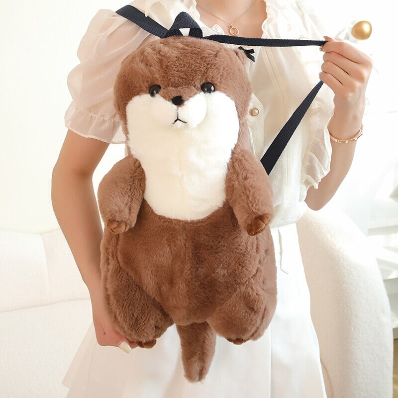 BowLift | Kawaii Brown Otter Backpack Plushie